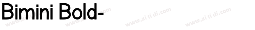 Bimini Bold字体转换